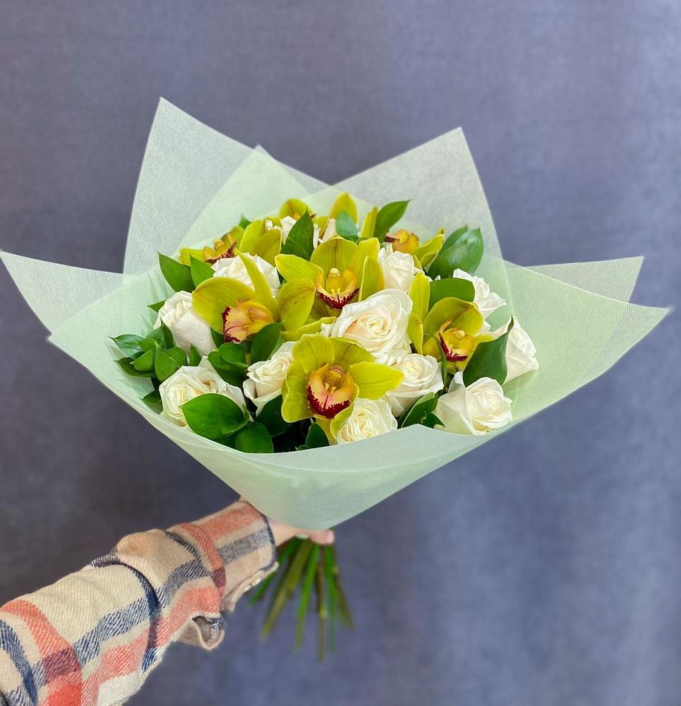 Букет лимончелло в Исламее Букет цветов из: Орхидеи и Розы в Исламее