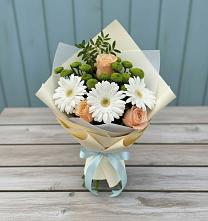 Букет цветов из:  Герберы, Розы и Хризантемы #REPLACE_PRED# Исламее