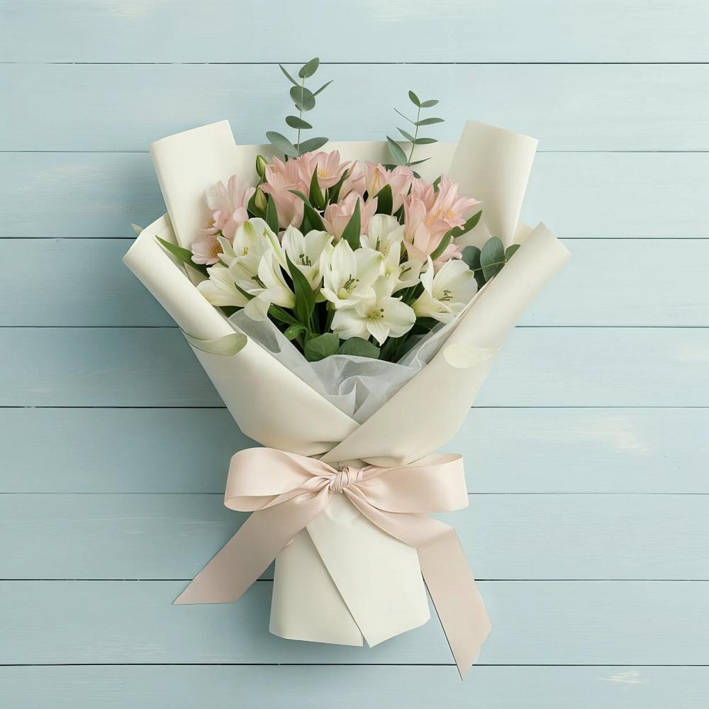 Букет Утренний поцелуй в Исламее Букет цветов из: Альстромерии в Исламее